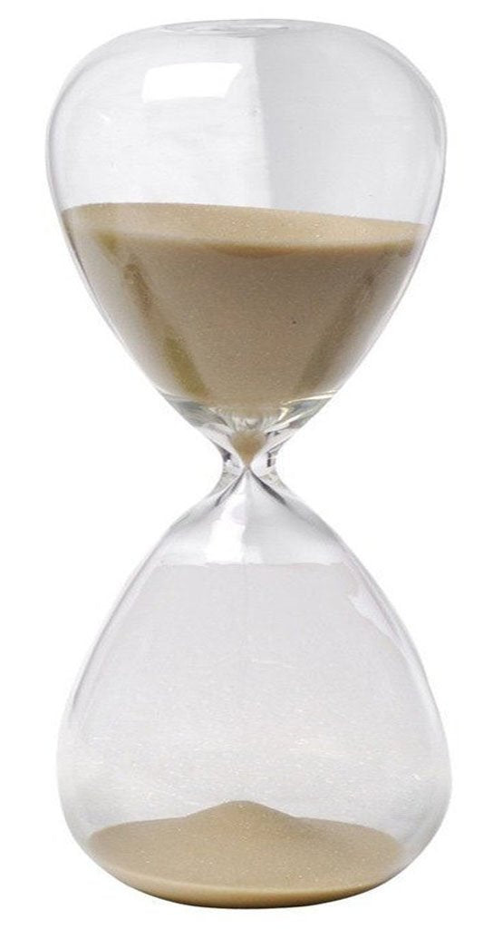 Sanduhr, farbig, Glas, ideal als Weihnachtsgeschenk oder zum Geburtstag 60 Minutes braun, 60 Minutes