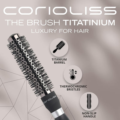 CORIOLISS | Haarbürsten für Frauen | Professionelle Titanium Round Barrel Ionic Haarbürste | Ideal f