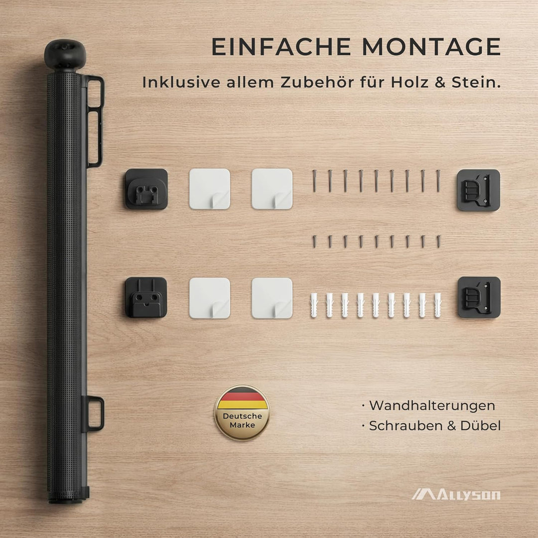 Allyson® Treppenschutzgitter Ausziehbar, Türschutzgitter bis 140 cm Treppengitter für Kinder & Haust