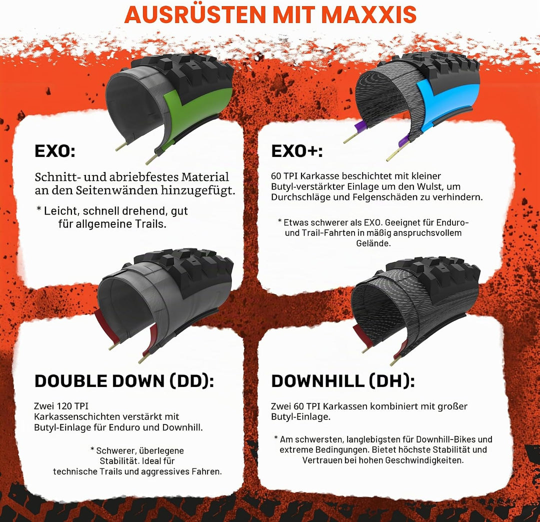 Maxxis Minion DHF 3C/EXO/TR Reifen - 27,5 x 2,6 Multi Einheitsgrösse, Multi Einheitsgrösse