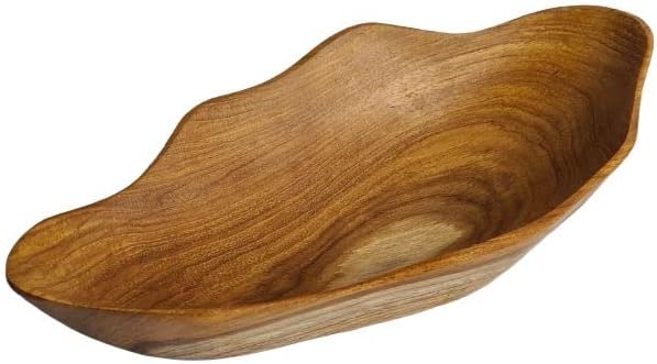 WINDALF Handgearbeitete Kleine Teak-Holzschale IROIZA 25 cm Seifen- & Schmuckschale Münzen & Schlüss