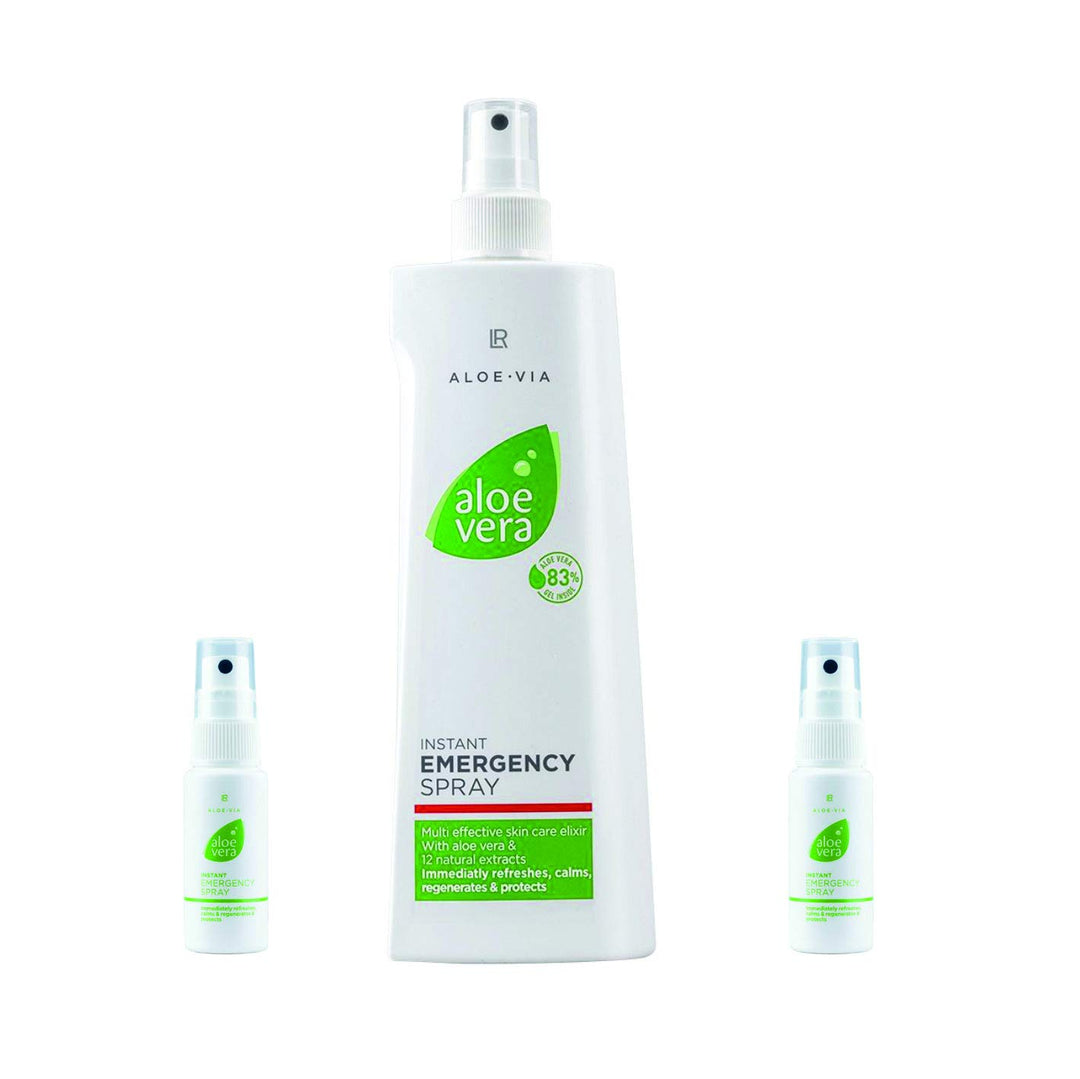 Lr Aloe Vera Notfallspray-Set 400 ml inkl. 2 Nachfüllsprays ungefüllt für den Umzug