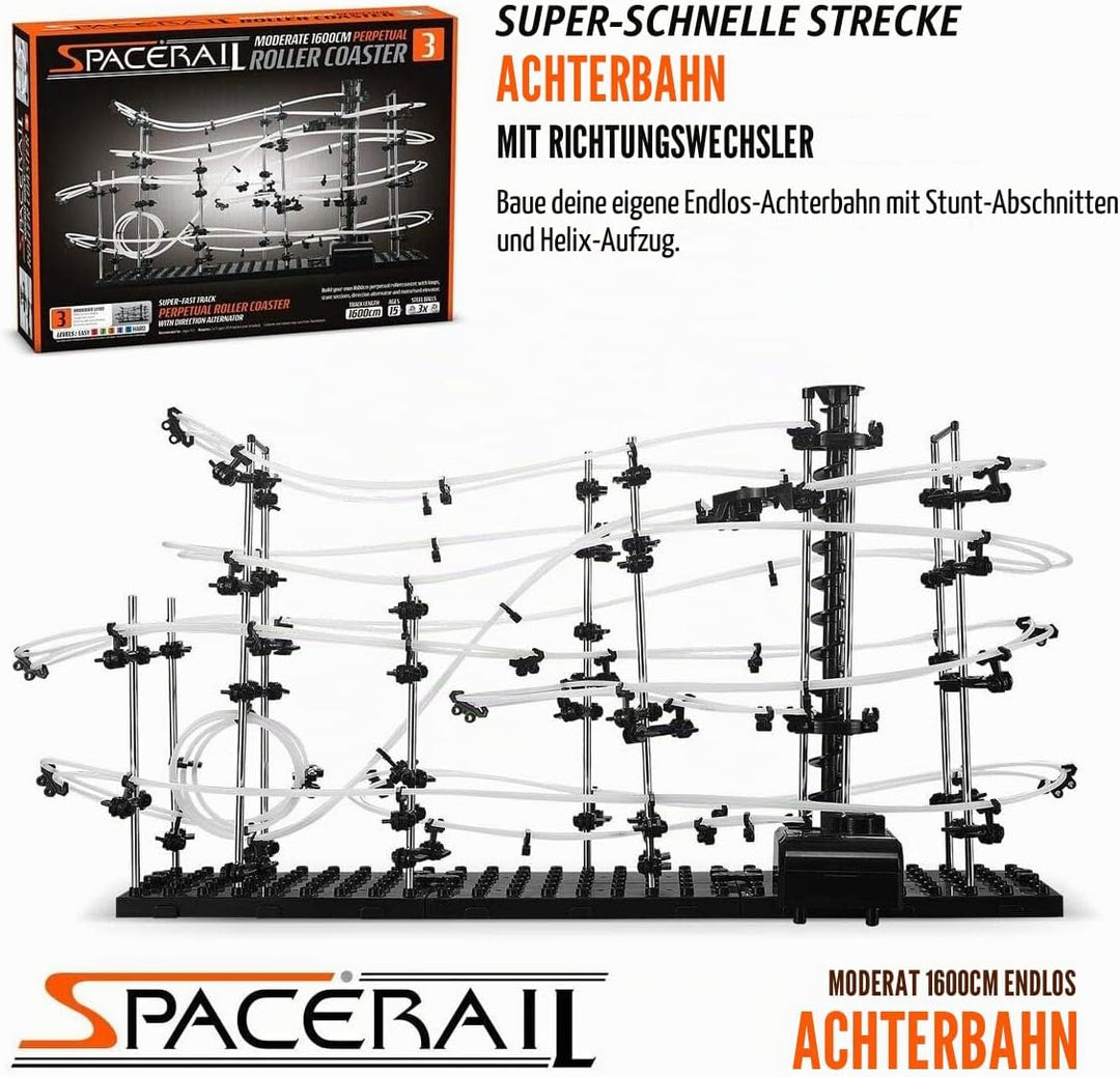 CKB Ltd SpaceRail Level 3 Kugelbahn Murmelbahn Konstruktionsspielzeug Marble Run Set Selbstbau kit I