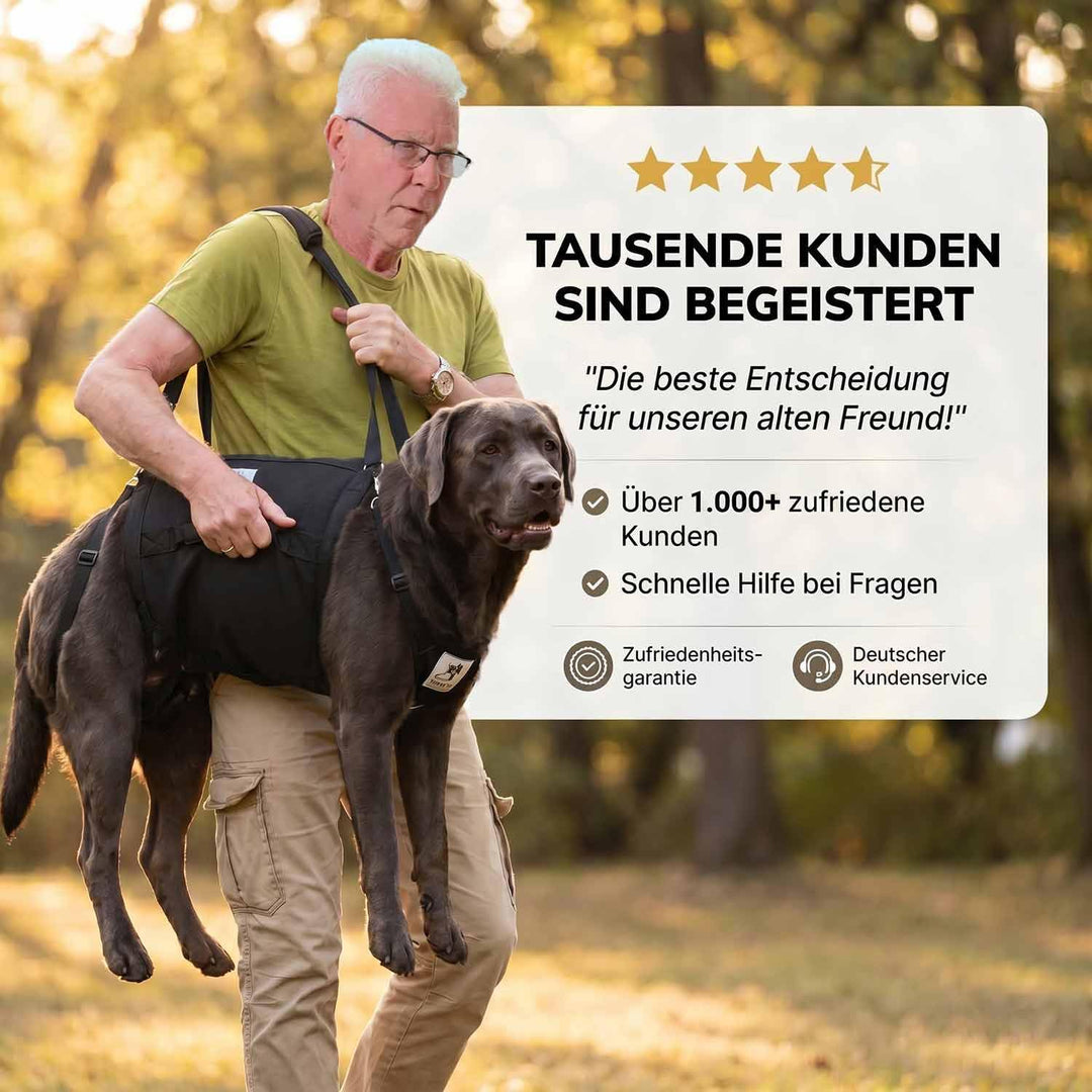 Pfaff Nature Pet® Hundetragehilfe Basic – Gehhilfe für Hunde aus Neopren, Mobilitätshilfe mit Schult