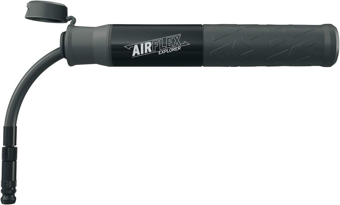 SKS GERMANY AIRFLEX Fahrradpumpe, Fahrradzubehör (Luftpumpe, Radzubehör mit Weichkomponenten-Griff,