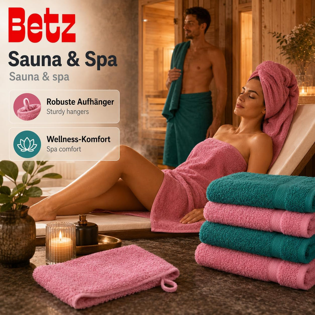 Betz 10-TLG. Handtuch-Set Premium 100% Baumwolle 2 Duschtücher 4 Handtücher 2 Gästetücher 2 Waschhan