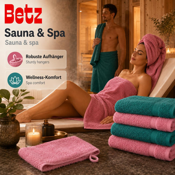 Betz 10-TLG. Handtuch-Set Premium 100% Baumwolle 2 Duschtücher 4 Handtücher 2 Gästetücher 2 Waschhan