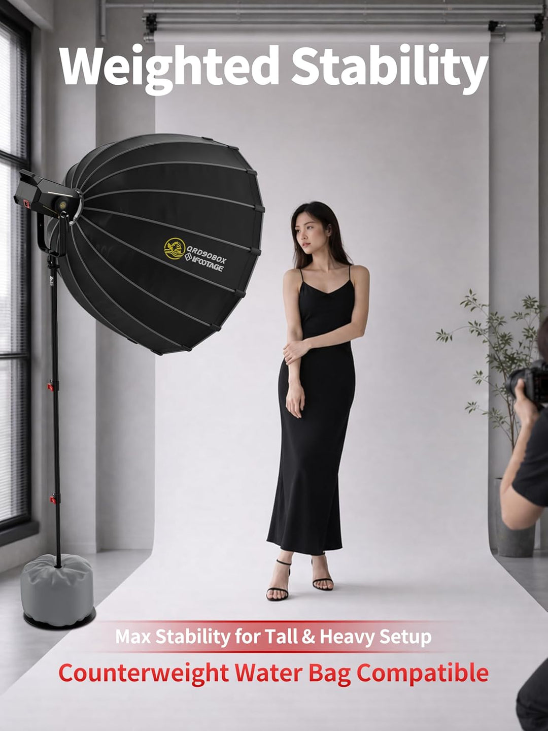 IFOOTAGE Cobra RB-A300 Professionelles Kamera-Aluminium-Einbeinstativ,Studio-Einbeinstativ,gewichtet