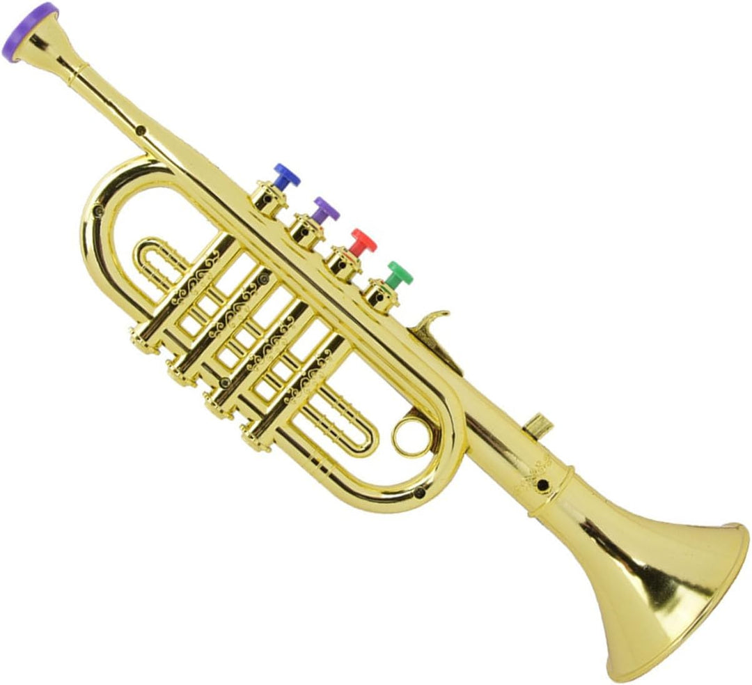 Golden beschichtete Trompete ABS Trompete Wind Musikinstrument f¨¹r Kinder Vorschule Musik Spielzeug