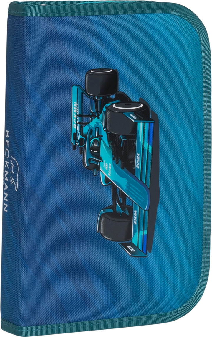 Beckmann, Federmappe Racing, mit Inhalt, Mäppchen Federtasche, Grundschule, 1. Klasse, Green, Racing