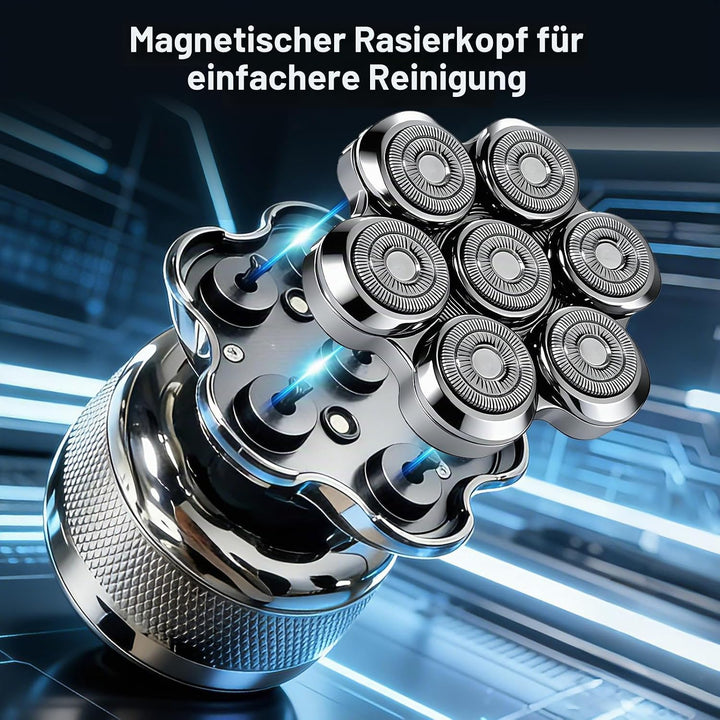 7D Glatzen Rasierer Herren Elektrisch - Verbesserter Nass- und Trockenrasierer für Glatzen, Glatzenr
