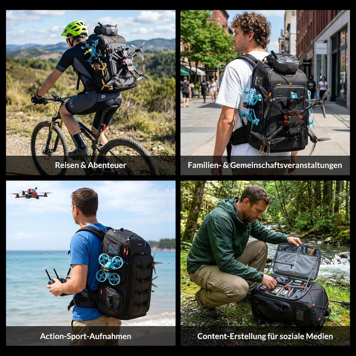 TARION Flightpro FPV Drohnen Rucksack: Professionelle Wasserdichte Rucksacktasche für FPV Racing Qua