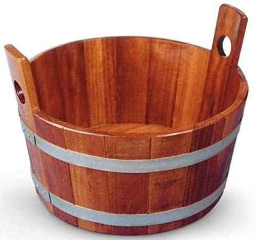 SudoreWell® Sauna Fusswanne aus Kambalaholz mit transparenter Hygieneversiegelung