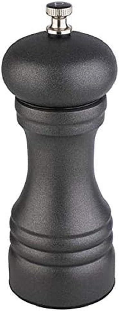 APS Pfeffermühle Gunmetal, Pfefferstreuer, Pfefferspender, Mahlwerk aus Edelstahl, Mahlgrad stufenlo
