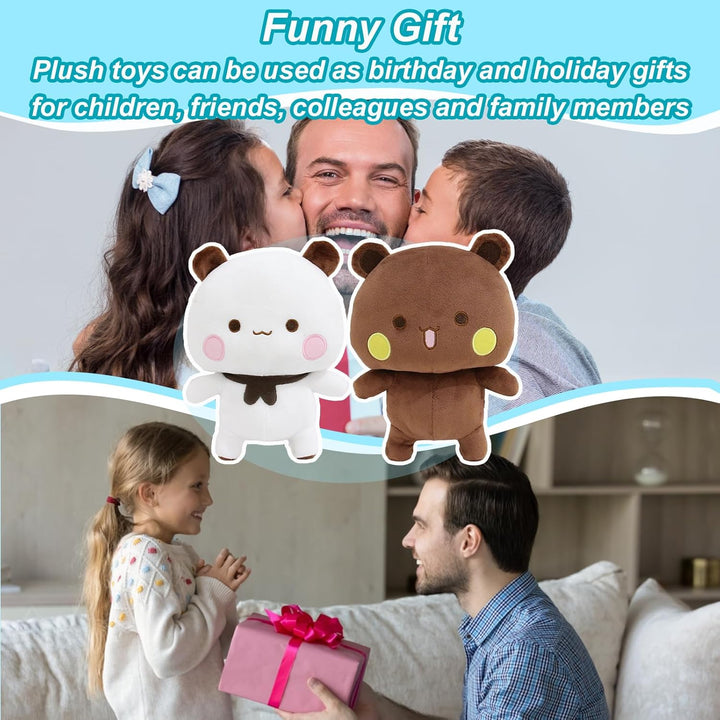 2 Stück Bubu Dudu Kuscheltier, Bubu Dudu Plüsch, Dubu Bubu, Bär Panda Bu-bu Du-du Kuscheltier, Panda