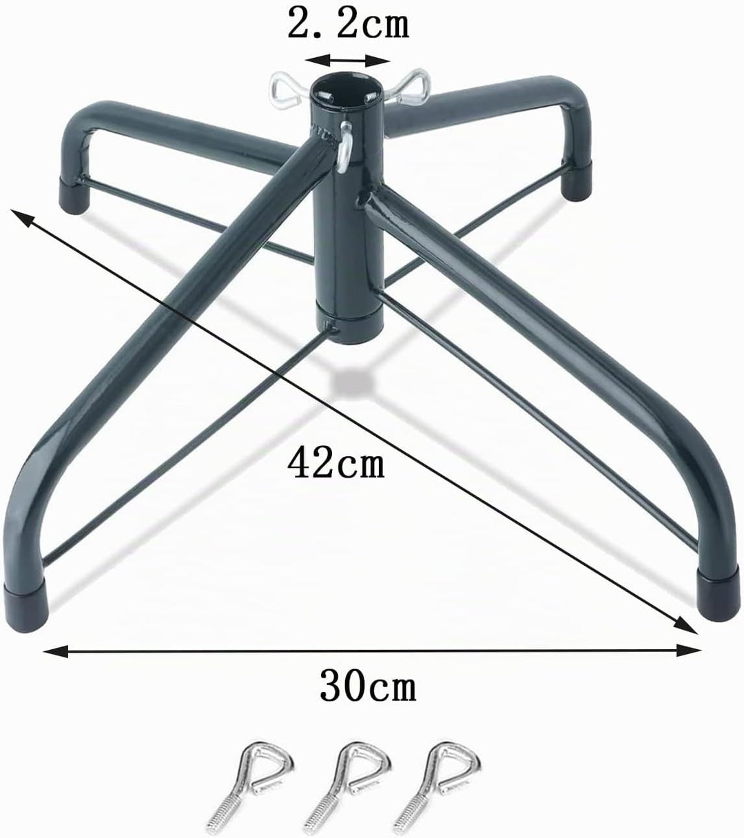 ASOPFYUM Weihnachtsbaumständer, Christbaumständer, Weihnachtsbaum Ständer Halter Faltbares Eisen Wei