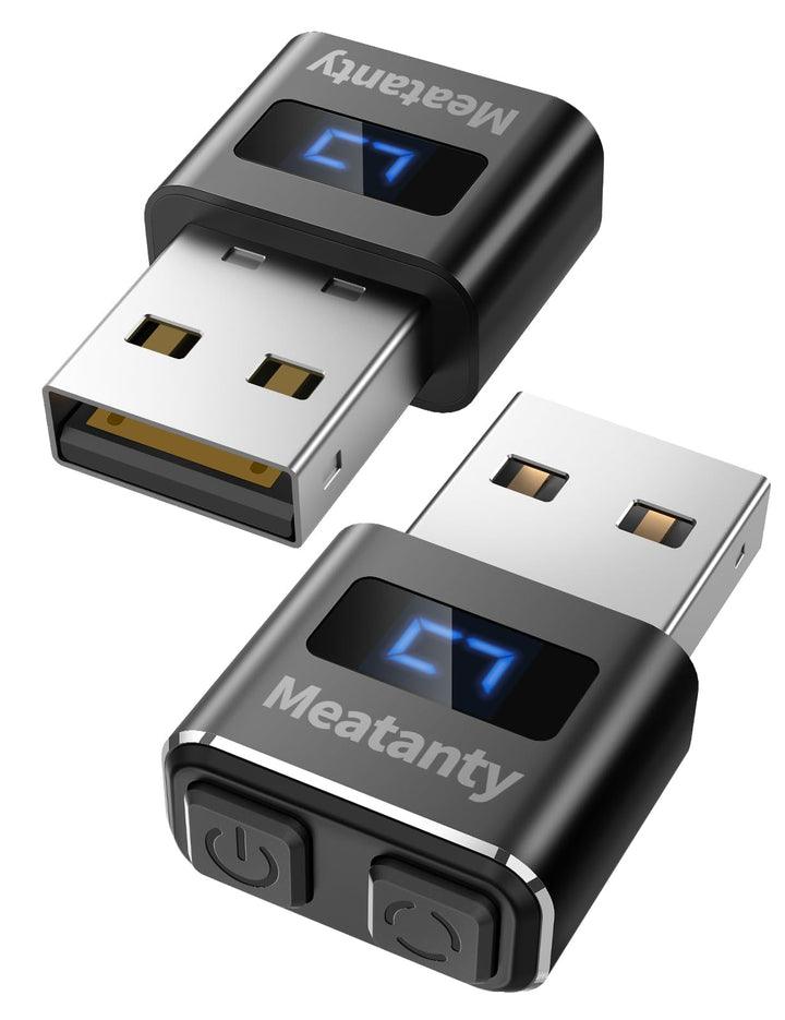meatanty (2 Stück) USB Maus Jiggler, Unsichtbar, mit Modus und EIN/Aus, digitales Display und Schutz