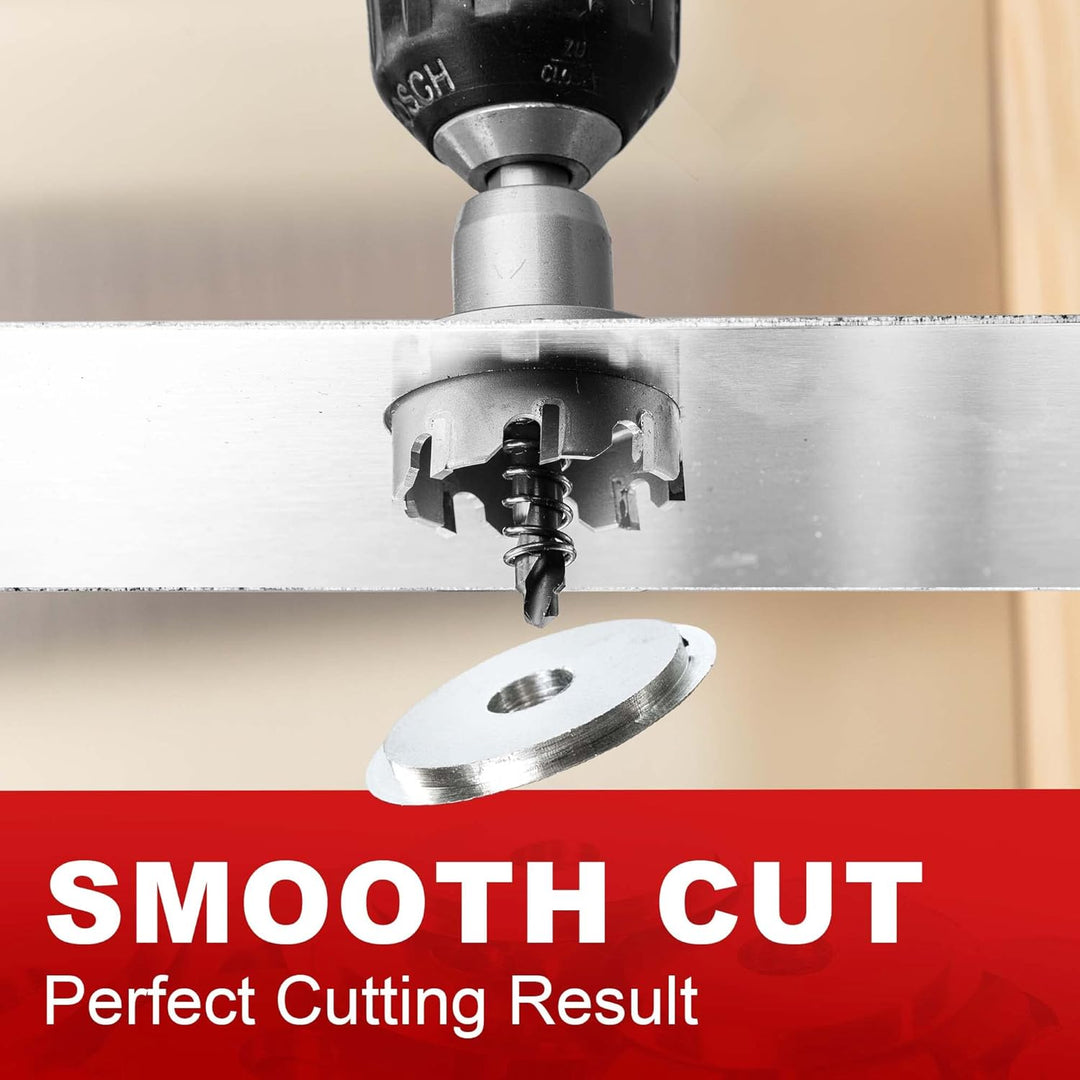 EZARC Lochsäge Hartmetall-Bohrer, leistungsfähiger Lochöffner ideal für Löchern in Edelstahl und Met