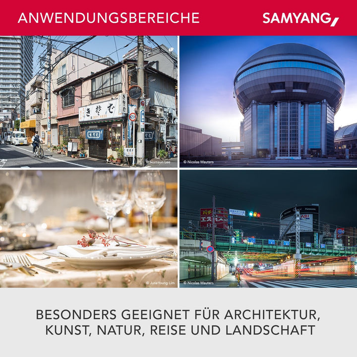 Samyang MF 24mm F3,5 T/S für Sony E - Tilt Shift Vollformat & APS-C Weitwinkel Objektiv, manueller F