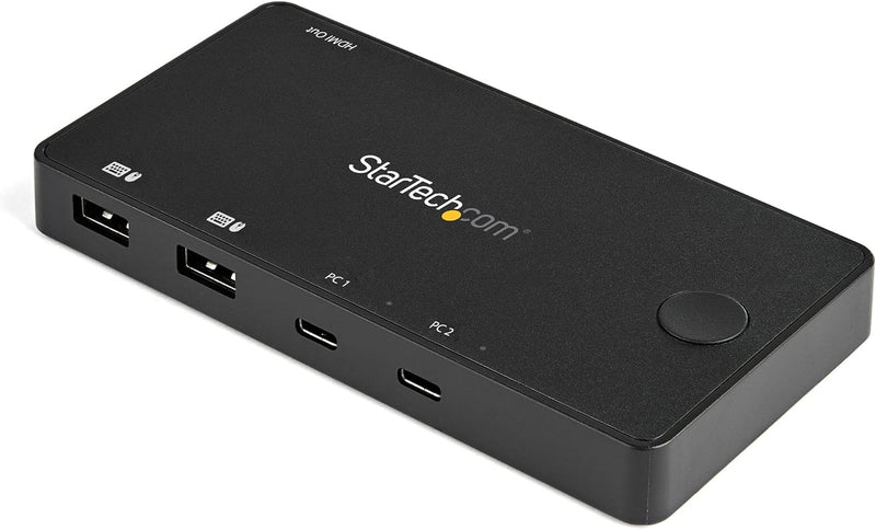 StarTech.com 2-Port USB-C KVM Switch (4K 60Hz HDMI, 3840x2160, Kompakter Dual-Port UHD Mini KVM Swit