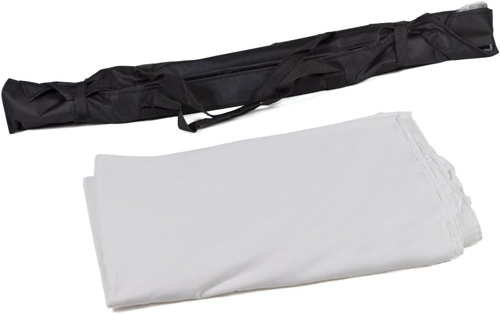 tectake® Teleskop Fotostudio Komplettset Hintergrundsystem inkl. Hintergrund 6x3 m + Tasche - Divers