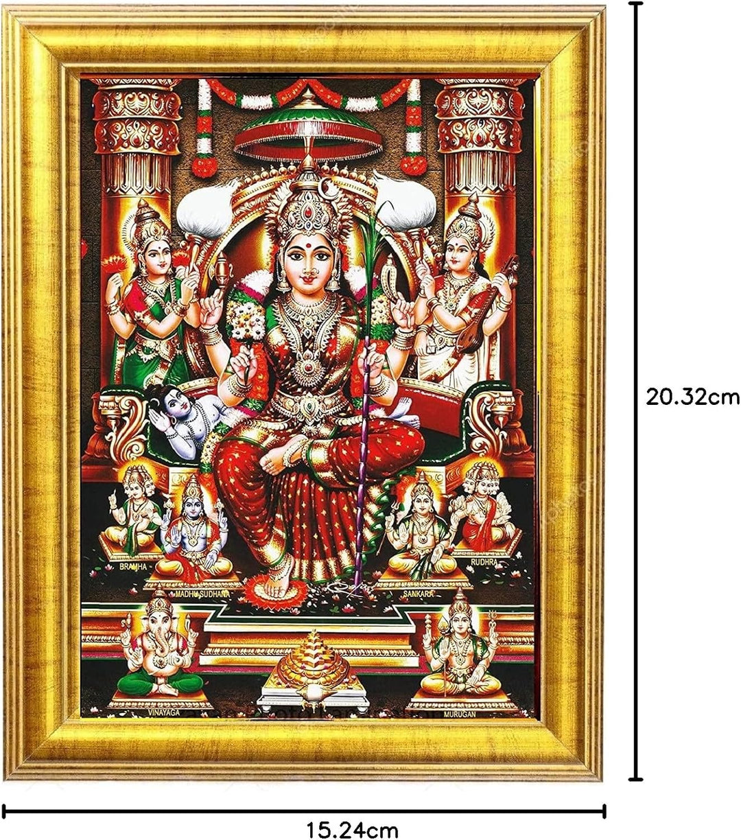 7 Hills Store Sri Lalitha Tripura Sundari Mata-Bilderrahmen, klein, 15,2 x 20,3 cm