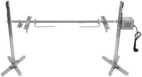 Edelstahl Spanferkelgrill mit Motor, 30KG höhenverstellbarer Spiessgrill Elektrisches Edelstahl Gril