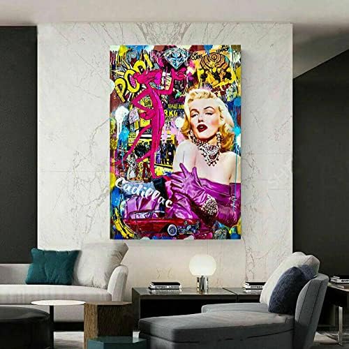 Magic Canvas Art Pop Art Marilyn MonroeLeinwandbild 1- teilig Hochwertiger Kunstdruck Wandbilder – B