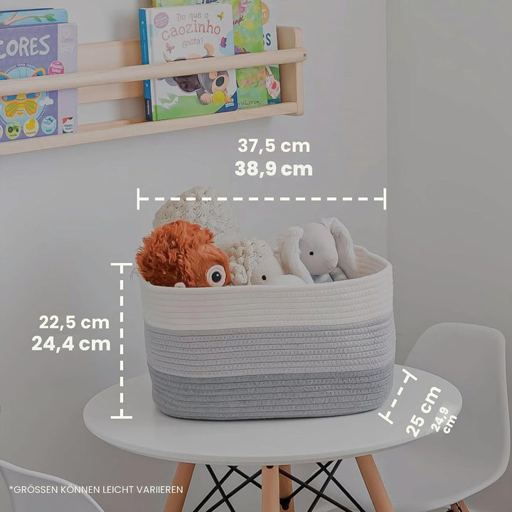 OrganiHaus Regalkörbe | Wollkorb | Aufbewarungs Korbe | Aufbewahrungsboxen Stoff | Stoffkörbe | Wäsc