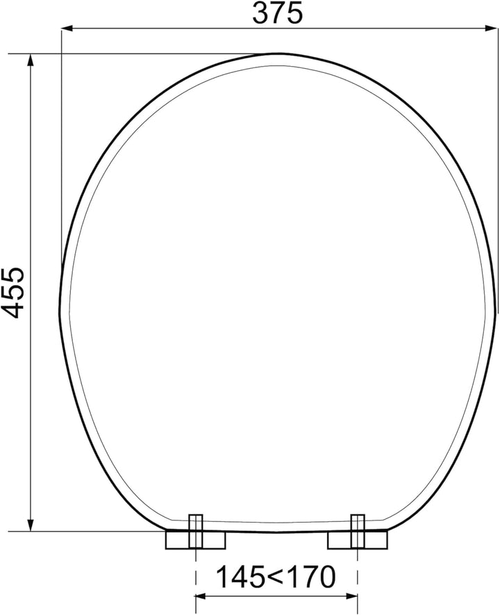 Wirquin Casual Line 20718118 WC-Sitz mit abnehmbarem Deckel 45.5 x 37.5 x 6 cm Weiss, 45.5 x 37.5 x