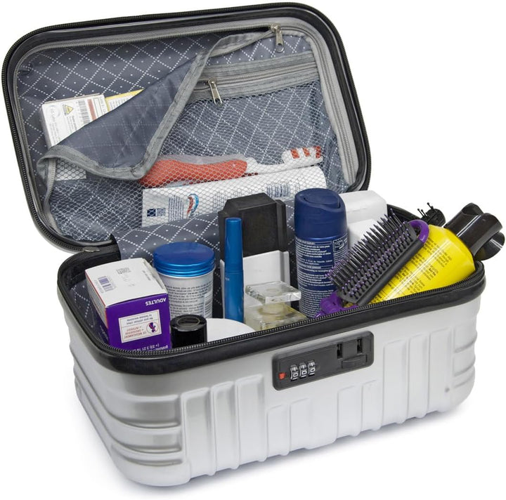 KINSTON Hartschalen Vanity Case PC/ABS – Kosmetikkoffer mit Zahlenschloss – Reisetäschchen mit Reiss