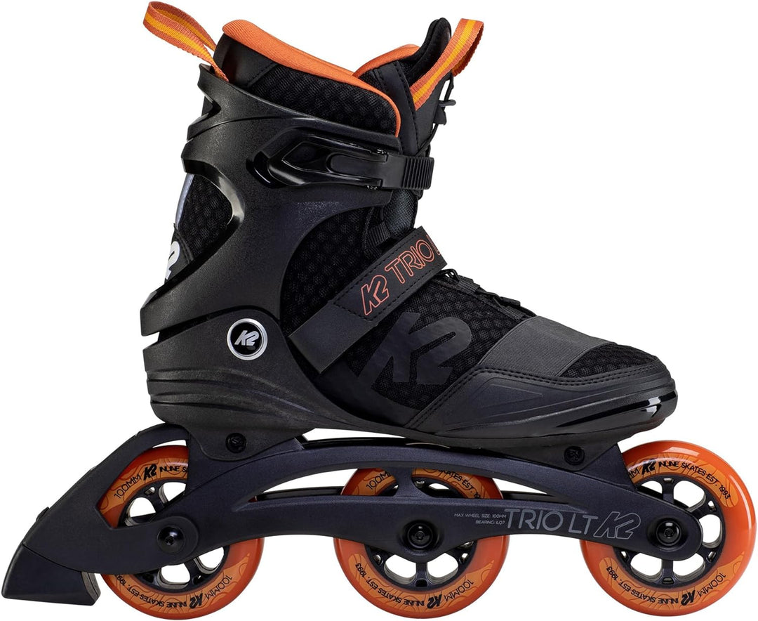 K2 Herren Trio Lt 100 M Inline Skates EU: 44.5 (UK: 10 / US: 11) black - orange, EU: 44.5 (UK: 10 /