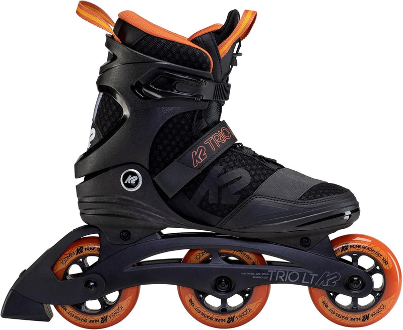 K2 Herren Trio Lt 100 M Inline Skates EU: 40.5 (UK: 7 / US: 8) black - orange, EU: 40.5 (UK: 7 / US: