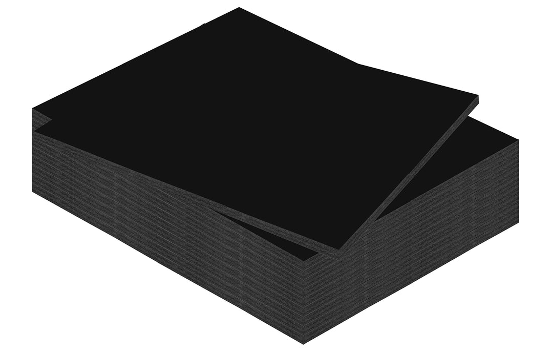 Kangaro Schaumstoffplatte Schwarz 50x70cm - 10mm - 10er Pack - DIY für Handwerk, Präsentation, Model