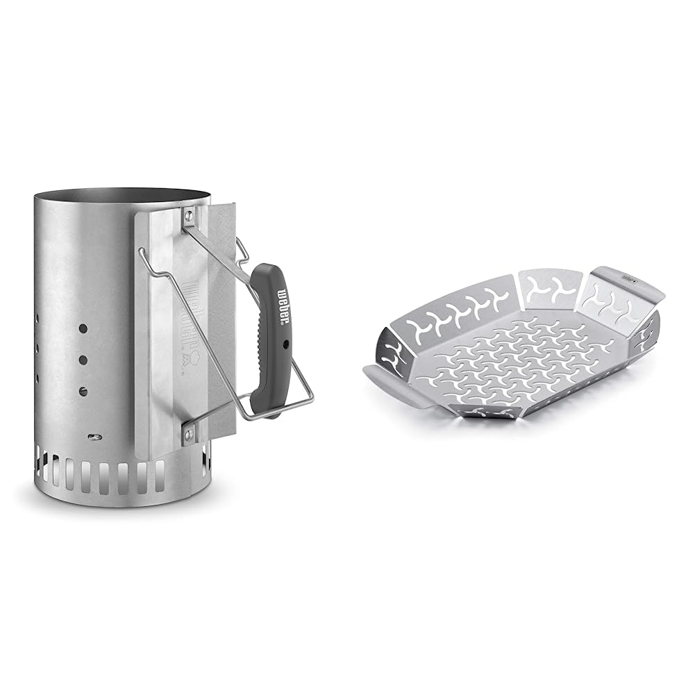 Weber 7416 Anz ndkamin Rapidfire, Grillen mit Kohle, Anz nden, 19 x 19 x 30.5 cm & 6677 Medium Origi
