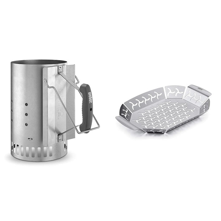 Weber 7416 Anz ndkamin Rapidfire, Grillen mit Kohle, Anz nden, 19 x 19 x 30.5 cm & 6677 Medium Origi