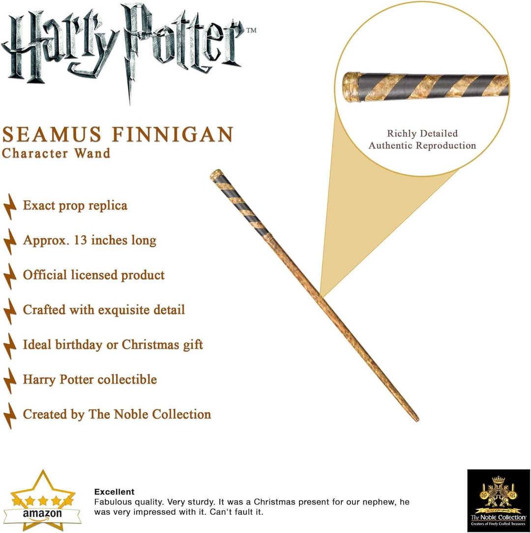 The Noble Collection - Seamus Finnigan Character Wand - 13in (33cm) Wizarding World Wand with Name T