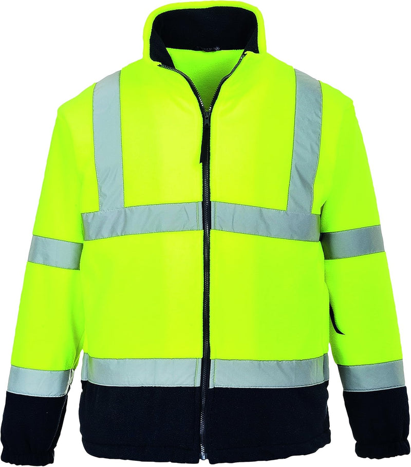 Portwest Hochsichtbare zweifarbige Fleece-Jacke, Farbe: gelb, Grösse: XXL, F301YNRXXL XXL gelb/marin