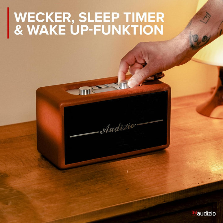 Audizio Tune60, DAB Radio mit Bluetooth Lautsprecher, Fernbedienung, FM, 40 Watt, Batterie- Netzbetr