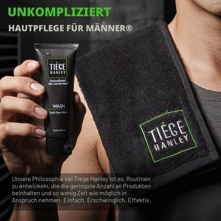 Tiege Hanley Herren-Hautpflegesystem – Stufe 1,Herren-Routine-Produkt-Set: Gesichtsreinigung, Morgen