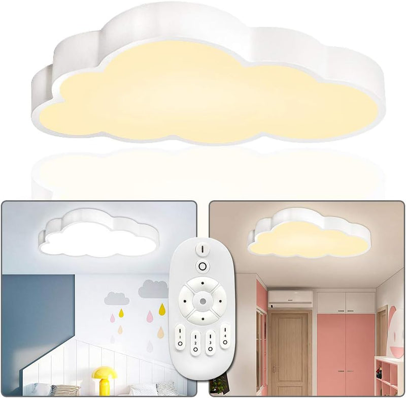 UISEBRT LED Deckenleuchte Wolken Deckenlampe Kinderzimmer 48W Ultradünne Dimmbar Kreative Wolkenlamp