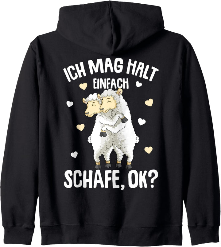 Ich mag halt Schafe Kinder Mädchen Damen Schaf Kapuzenjacke