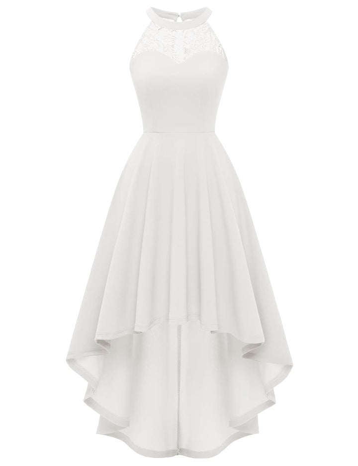Bbonlinedress Abendkleider elegant für Hochzeit gast festliches Kleid Damen Neckholder Konfirmations