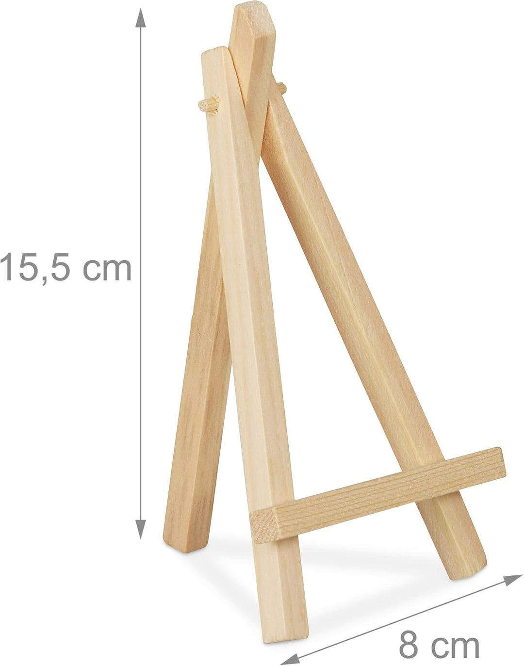 Relaxdays 100 x Staffelei klein, Tischdekoration für zu Hause, Hochzeiten, Feierlichkeiten, Holzstaf