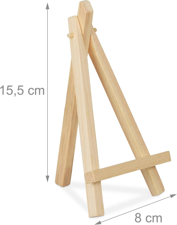 Relaxdays 100 x Staffelei klein, Tischdekoration für zu Hause, Hochzeiten, Feierlichkeiten, Holzstaf