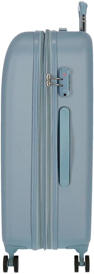 Movom Riga Kofferset Blau 55/70/80 cms Hartschalen ABS Kombinationsschloss 217L 4 Doppelräder Handge