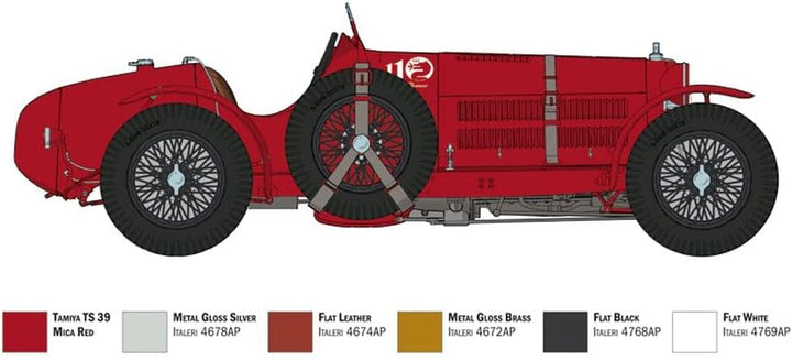 Italeri 4708S Alfa Romeo 1:12 8C/2300 1931-33, Modellbau, Bausatz, Standmodellbau, Basteln, Hobby, K