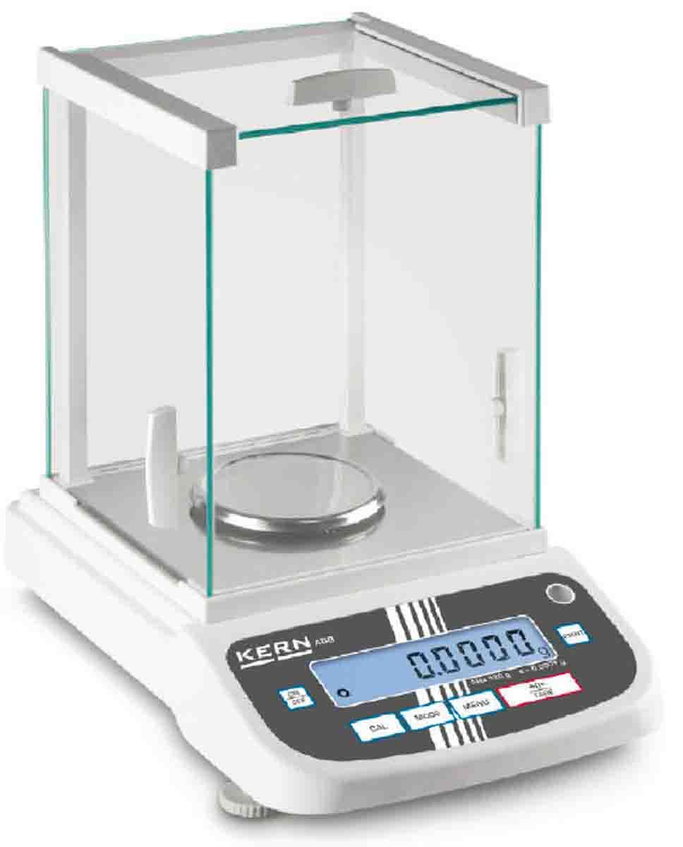 Kern &amp; Sohn Analysenwaage ADB 100-4 (mit Libelle und Fussschraube, Justierprogramm CAL, mit Glaswind