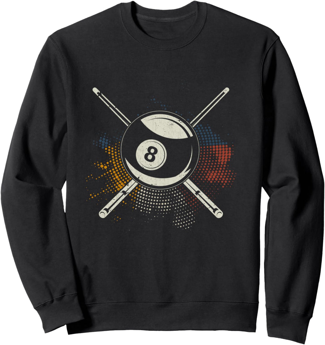 Buntes Billard Queue Pool 8 Ball Billard Sweatshirt