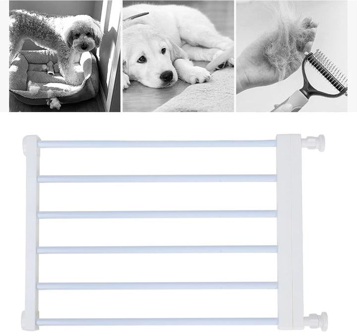 Pssopp Kurzes Hundegitter, in der Breite Erweiterbar, Stabiler Metallrahmen, Einfache Installation,